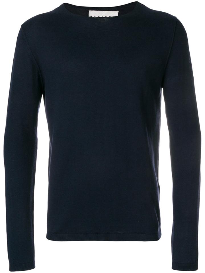 Obvious Basic Crew Neck Jumper - Blue