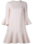 Valentino Crepe Couture Mini Dress, Women's, Size: 42, Nude/neutrals, Silk/virgin Wool