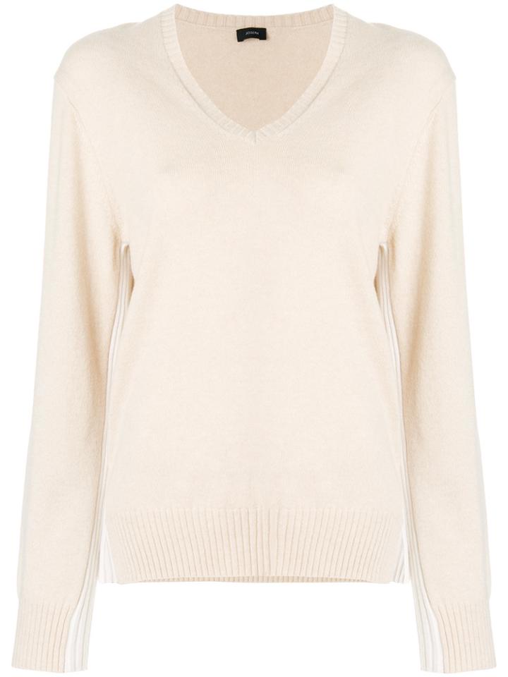 Joseph V-neck Sweater - Nude & Neutrals