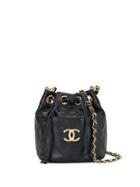 Chanel Pre-owned Cosmos Quilted Cc Logos Chain Shoulder Bag - Black