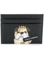 Dolce & Gabbana Crowned Dog Cardholder - Black