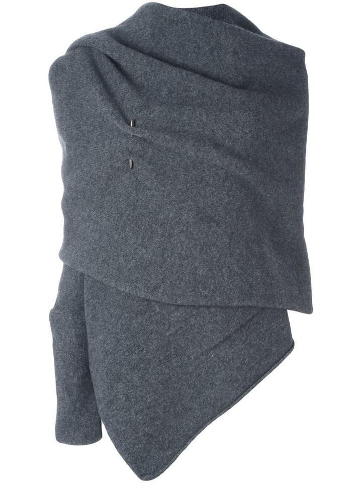 Isabel Benenato Draped One-sleeve Cape
