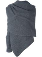 Isabel Benenato Draped One-sleeve Cape