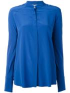 Semicouture - Plain Shirt - Women - Silk - 42, Blue, Silk