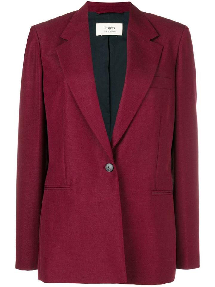 Ports 1961 Basic Single Breasted Jacket - Red