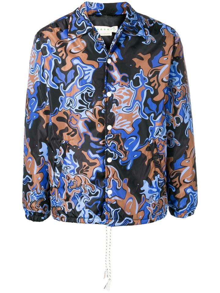 Marni Dance Bunny Print Windbreaker - Blue