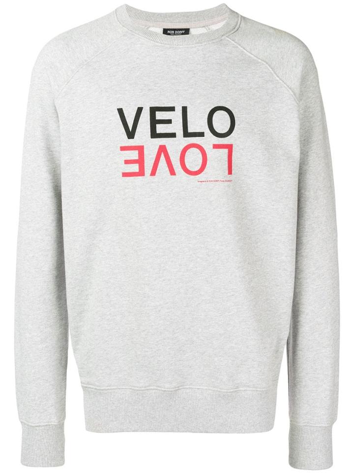 Ron Dorff Velo Love Print Sweatshirt - Grey