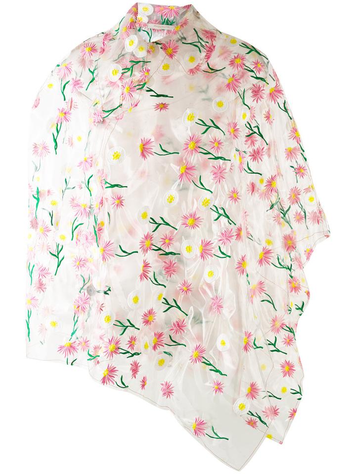 Ermanno Gallamini - Floral Raincoat - Women - Cotton/polyester/polyurethane - One Size, Nude/neutrals, Cotton/polyester/polyurethane