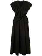Goen.j Ruffled Midi Dress - Black