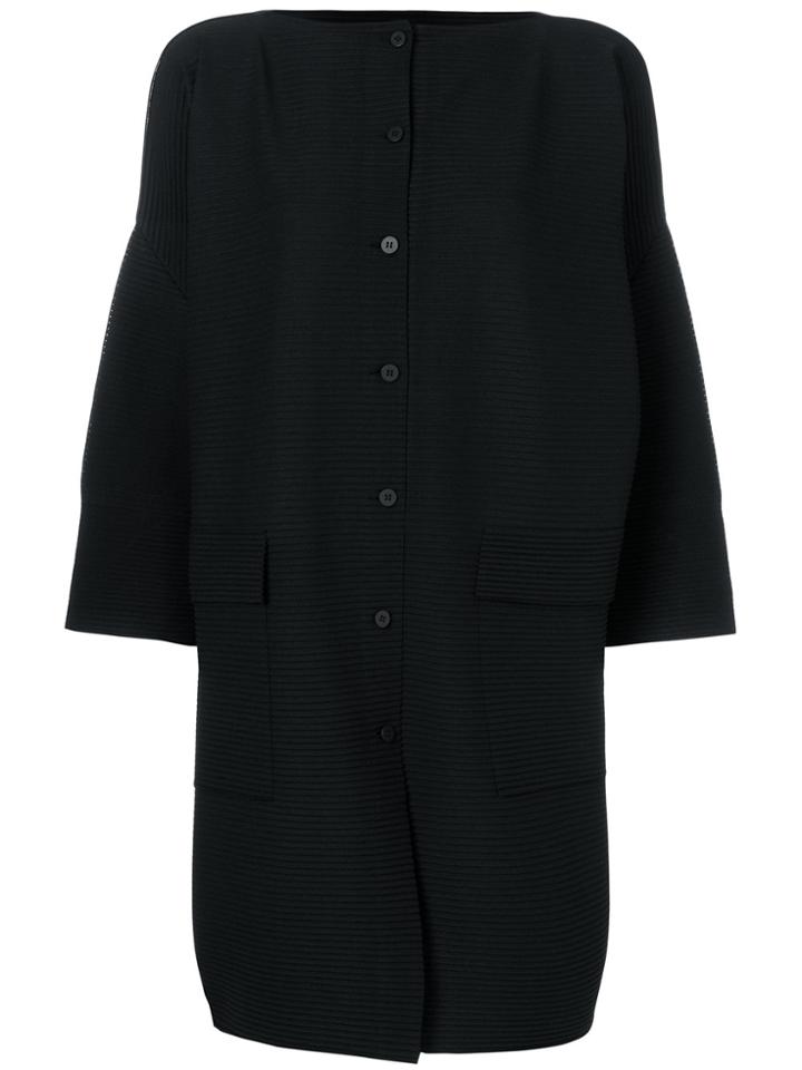 Issey Miyake Cauliflower Pleated Cardigan - Black