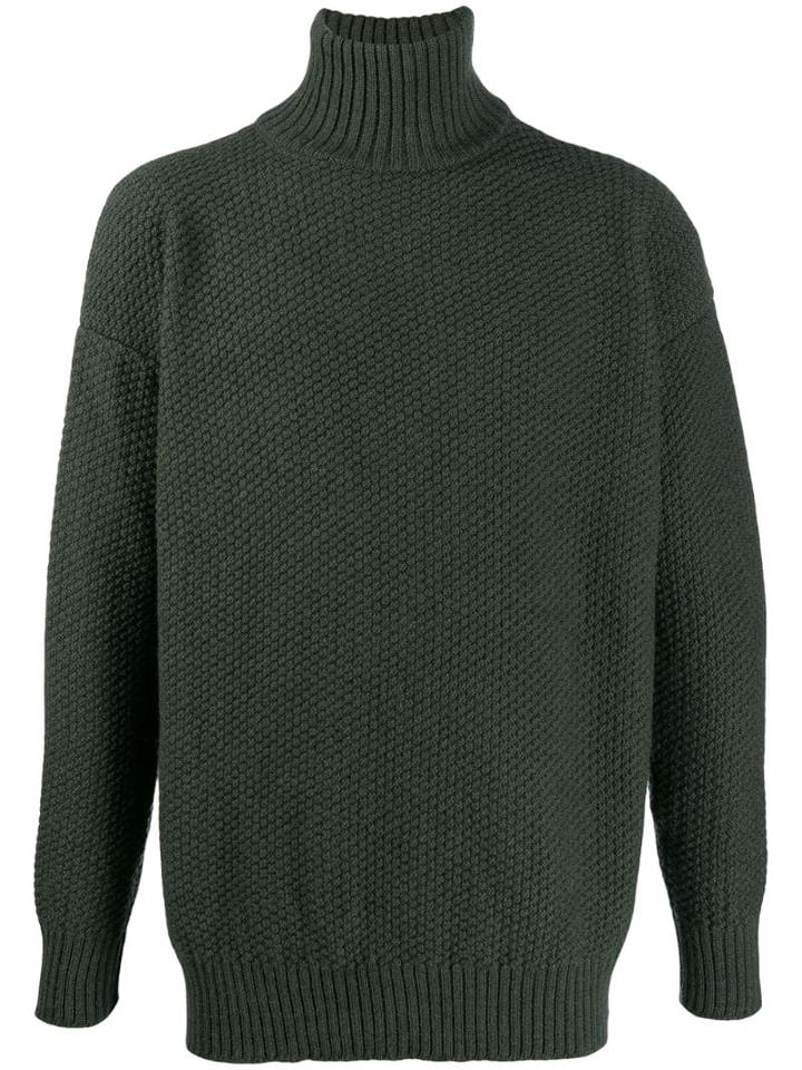 Katharine Hamnett London Loose-fit Turtleneck Jumper - Green