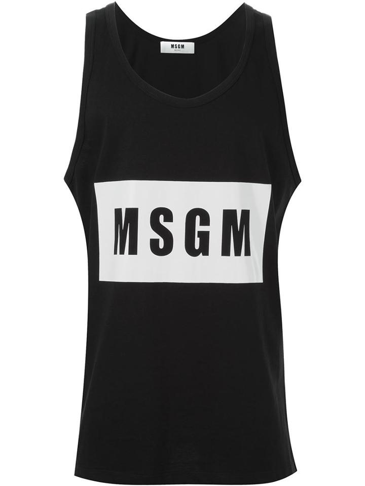 Msgm Logo Print Vest