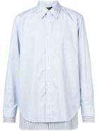 3.1 Phillip Lim Ls Striped Double Layered Buttondown - Blue