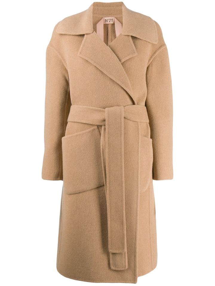 Nº21 Double Face Midi Coat - Neutrals