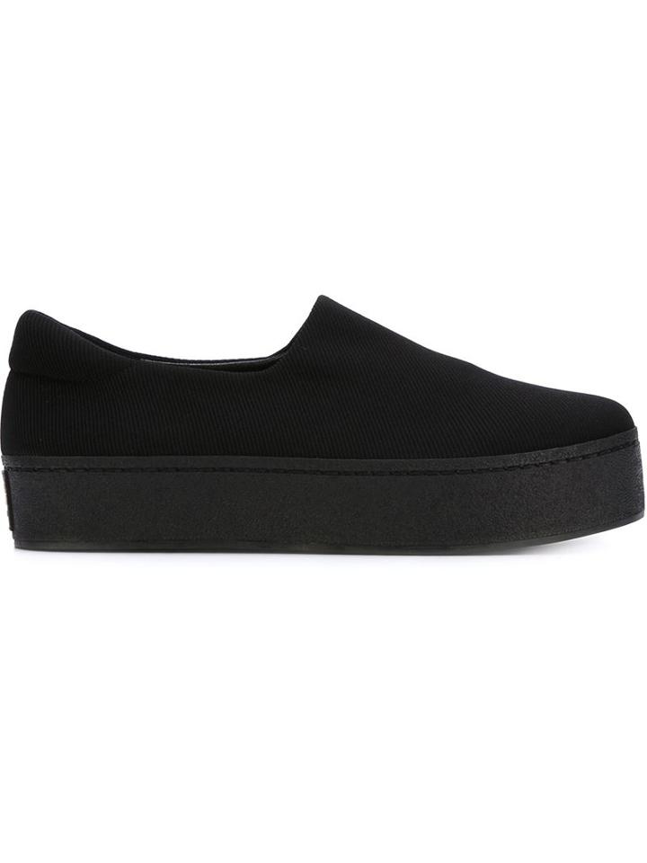 Opening Ceremony Platform Slip-on Sneakers, Women's, Size: 37, Black, Cotton/rubber/leather