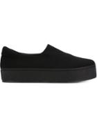 Opening Ceremony Platform Slip-on Sneakers, Women's, Size: 37, Black, Cotton/rubber/leather
