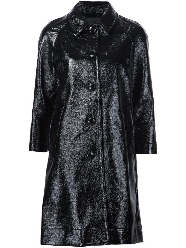 Marc Jacobs Single Breasted Pleather Coat