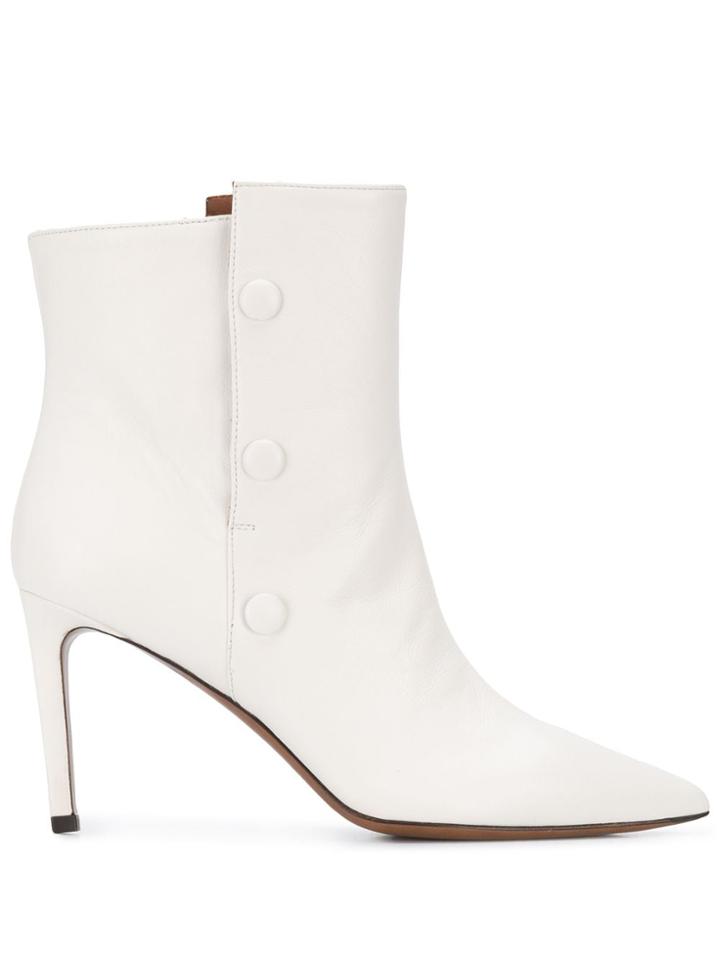 L'autre Chose Stiletto Ankle Boots - White