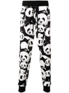 Dolce & Gabbana Panda Print Track Pants - Black