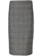 Ermanno Scervino - Tartan Print Skirt - Women - Spandex/elastane/virgin Wool - 42, Grey, Spandex/elastane/virgin Wool