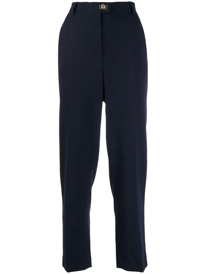 Salvatore Ferragamo High-waisted Trousers - Blue