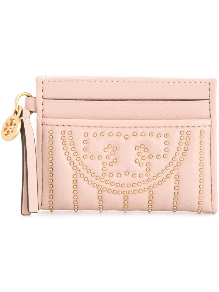 Tory Burch Fleming Studded Cardholder - Pink
