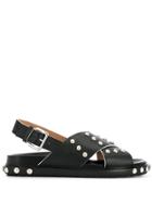 Marni Studded Slingback Sandals - Black