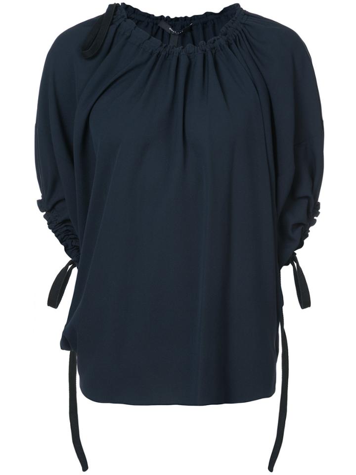 Derek Lam Balloon Blouse With Drawstring Detail - Blue