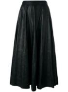 Mm6 Maison Margiela Pleated Skirt, Women's, Size: 38, Black, Cotton/polyethylene/viscose
