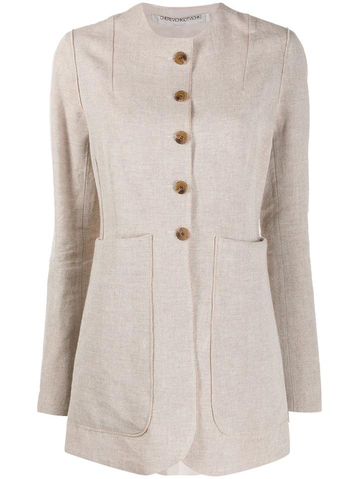 Cherevichkiotvichki Deconstructed Suit Jacket - Neutrals