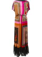 Twin-set Scarf Print Maxi Dress, Women's, Size: Xs, Viscose/cupro/polyester
