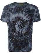 Valentino 'rockstud Tie & Dye' Embroidered Butterfly T-shirt, Men's, Size: Medium, Grey, Cotton/polyester/viscose