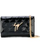 Giuseppe Zanotti Design - Logo Embossed Crossbody Bag - Women - Polyester/polyurethane/metal (other) - One Size, Black, Polyester/polyurethane/metal (other)