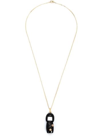 Kristin Hanson 'kokeshi Doll'charm Necklace - Black