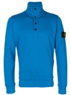 Stone Island Funnel Neck Sweatshirt - Blue