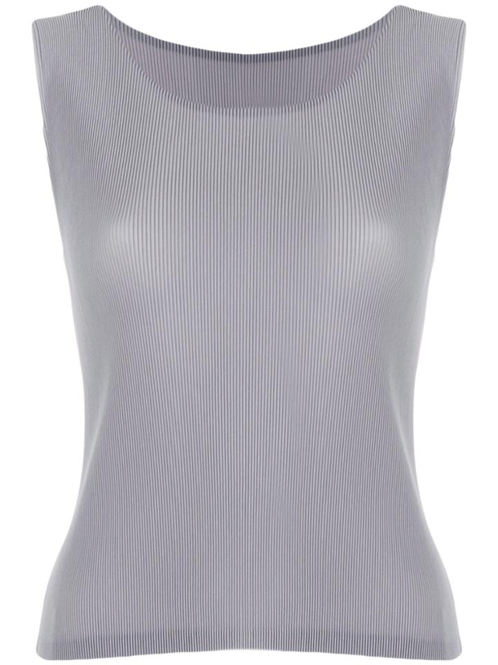 Pleats Please By Issey Miyake Pleated Tank Top - Grey