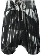 Rick Owens Drkshdw 'camouflage Pods' Drop-crotch Shorts