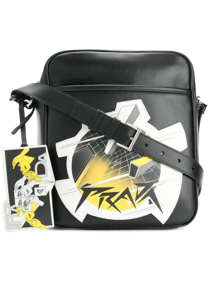 Prada Printed Tote - Black