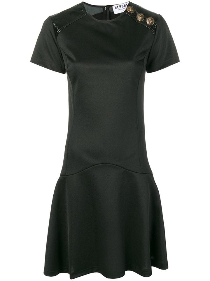 Versus Button Detail Dress - Black