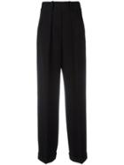 Neil Barrett Flared Tailored Trousers, Women's, Size: 44, Black, Polyester/cupro/triacetate