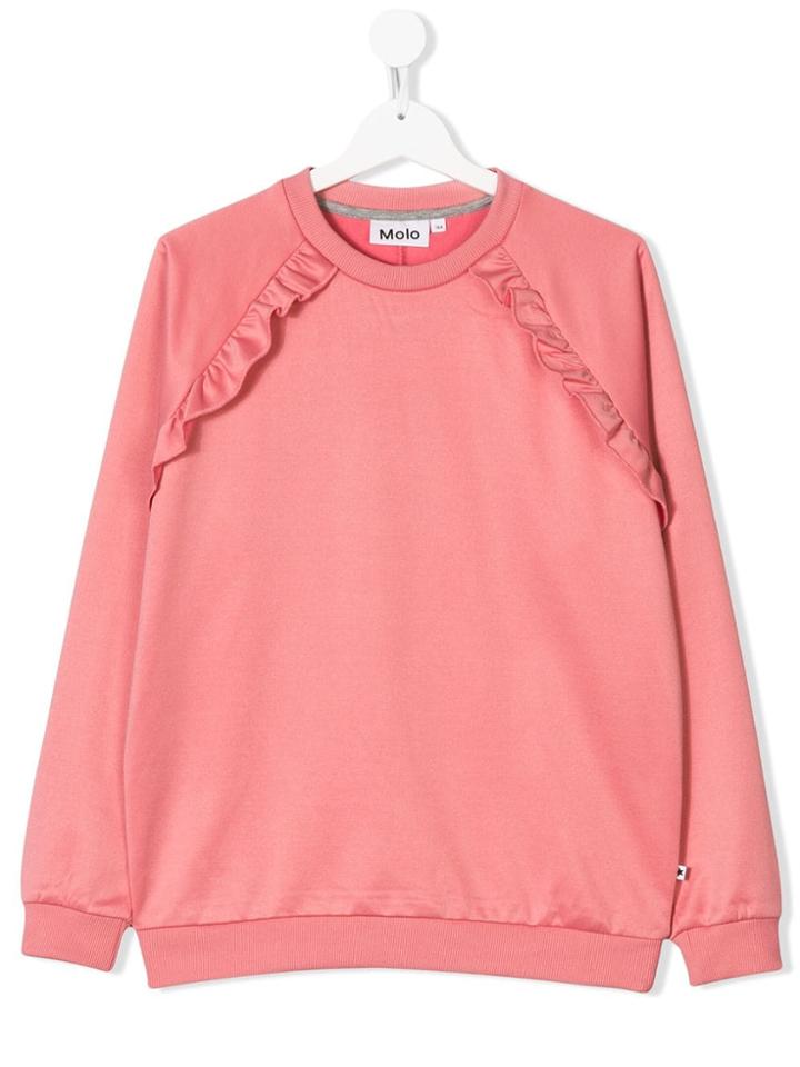 Molo Teen Frill Detail Sweatshirt - Pink & Purple