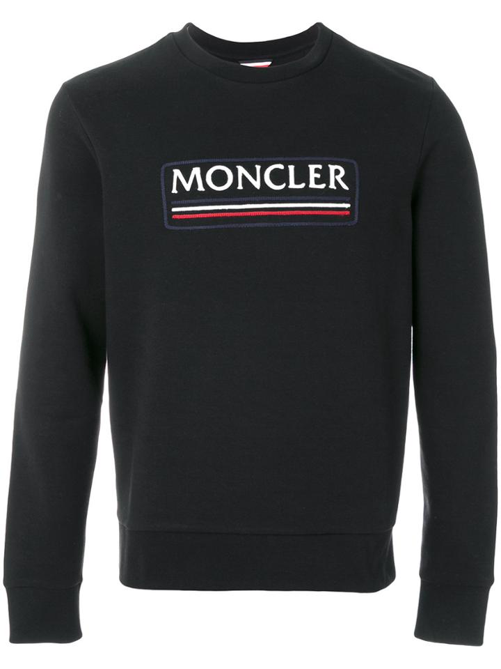 Moncler Logo Print Sweatshirt - Black