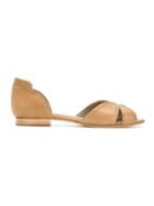 Sarah Chofakian Leather Ballerinas - Neutrals