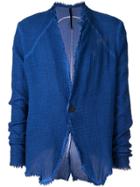 Army Of Me Frayed Lightweight Blazer - Blue