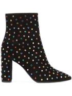 Saint Laurent Jewelled Betty 95 Ankle Boots - Black
