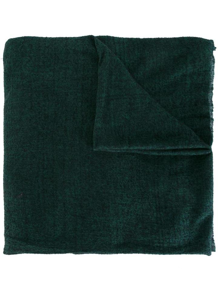 Faliero Sarti Raw Edge Scarf, Women's, Green, Silk/cotton/cashmere