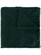 Faliero Sarti Raw Edge Scarf, Women's, Green, Silk/cotton/cashmere