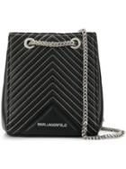 Karl Lagerfeld K/ Klassik Quilted Bucket Bag - Black