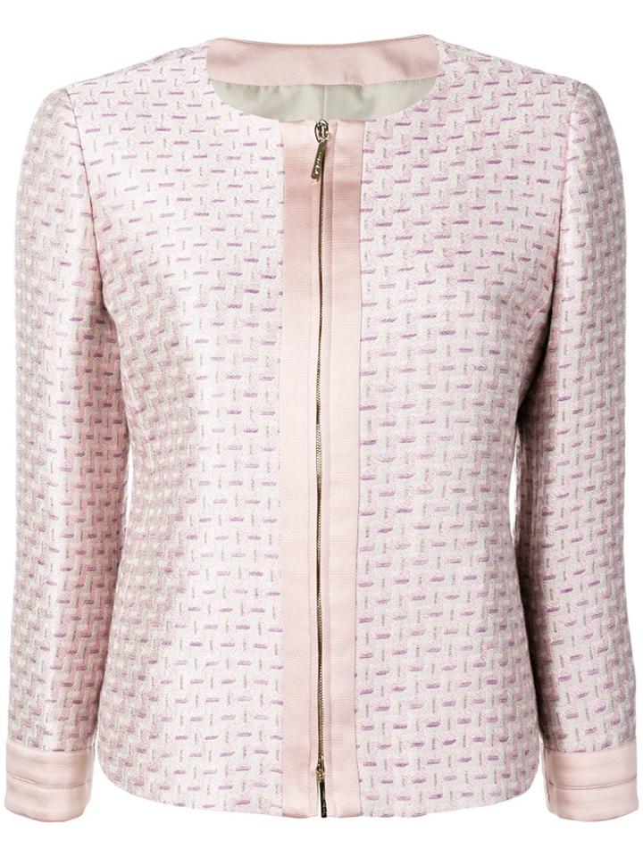 Giorgio Armani Geometric Jacquard Jacket - Pink