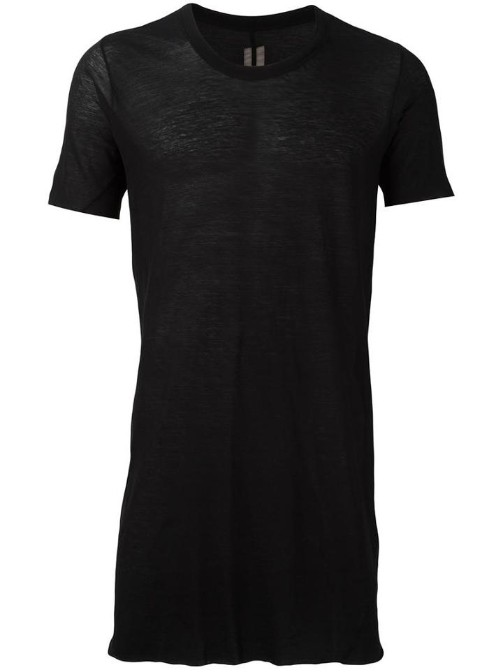 Rick Owens Basic T-shirt, Men's, Size: Small, Black, Cotton